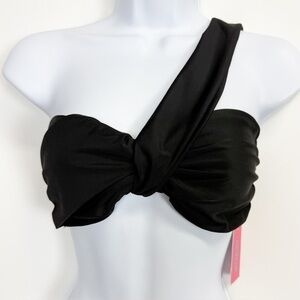 Edikted Bikini Top Womens Small Black One Shoulder Swimwear S14997